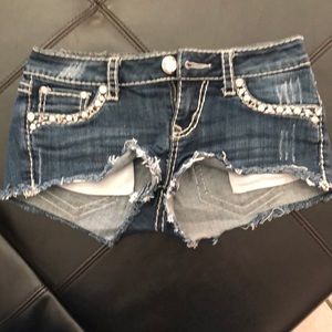 LA Idol Be jeweled shorts mini